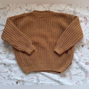 Goumi Kids NWOT Toddler Oversized Chunky Knit Sweater sz 2-3 Crew Organic Cotton